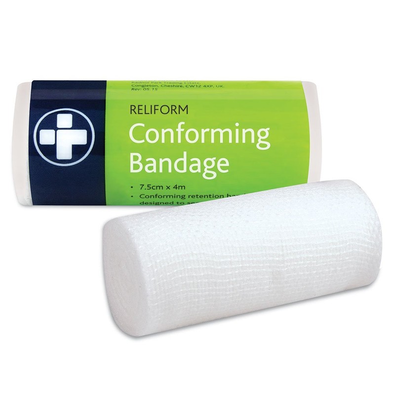 Reliform REL432 Conforming Bandage, 7.5 cm W x 4 m