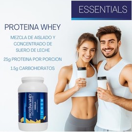 NLS Essentials® | Proteína Suero de Leche | Sin Azucar Añadida | Sin Gluten | Sabor Vainilla | Fórmula enriquecida con Probióticos y Enzimas Digestiva