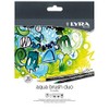 LYRA Aqua Brush Duo, Fine Art Brush Marker Set, Dual Tip, 24 Assorted Colours, Water Soluble Pens, Ideal for Professionals & Students