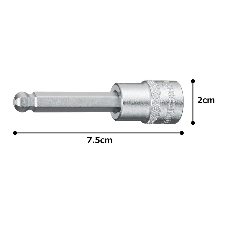 Tone HP3BH-08 Ball Point Hexagon Socket, 0.3 inch (9.5 mm)