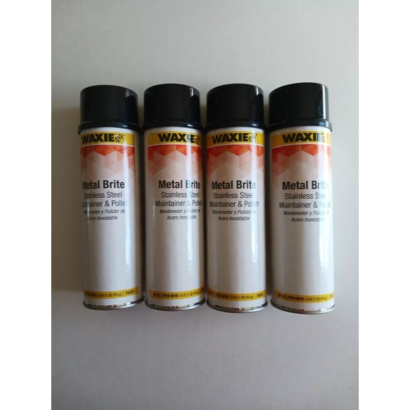 Waxie 4 pack WAXIE METAL BRITE WATER-BASED STAINLESS STEEL POLISH