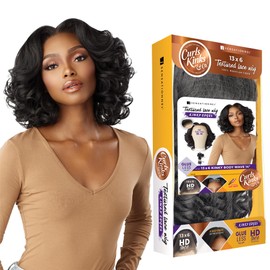 Sensationnel Kinky Edge 13x6 Lace Wigs - Kinky Edge Body Wave 14-inch glueless synthetic wig - CKCO Kinky Edge Body Wave 14 Inch (HL34/51)