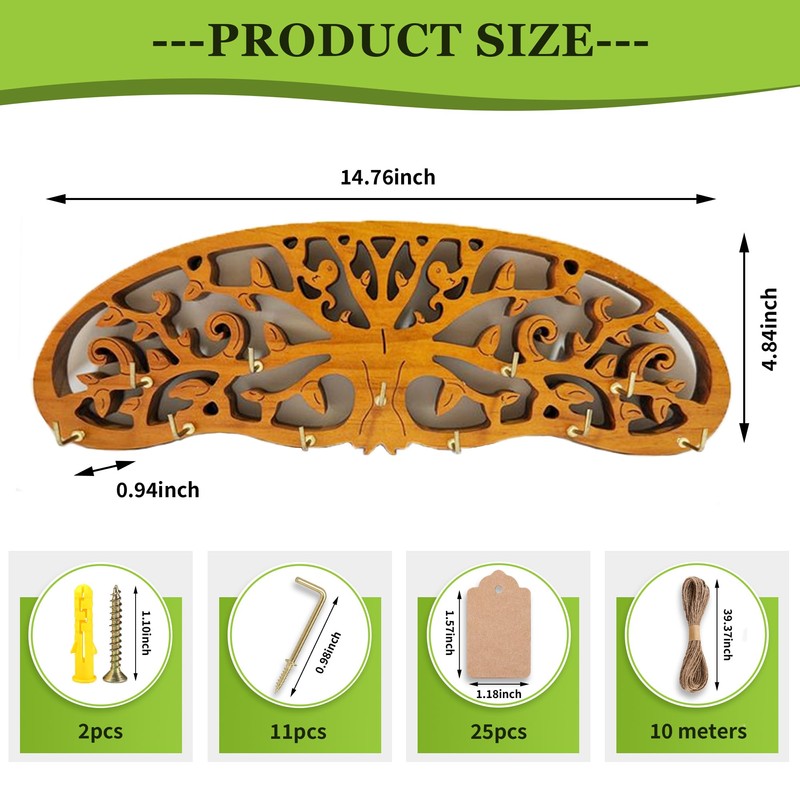 Rustic Herb Drying Rack Hanging,Wooden Tree of Life Dried Herb