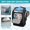 Fasrom Mesh Beach Backpack with Insulated Cooler Compartment, Wet Dry
