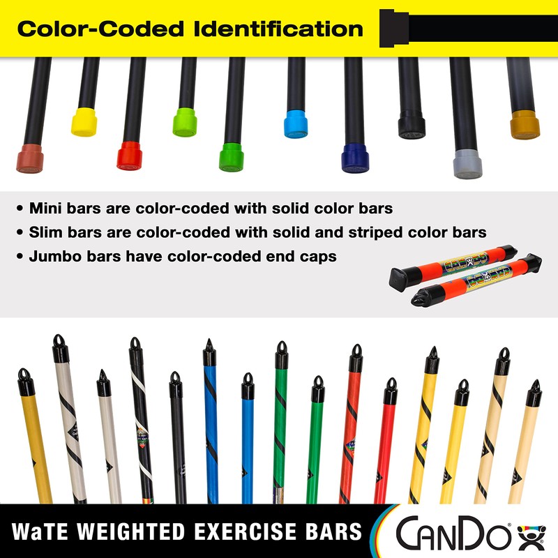 CanDo Jumbo Wate Bar, Red, 7.5 Pound