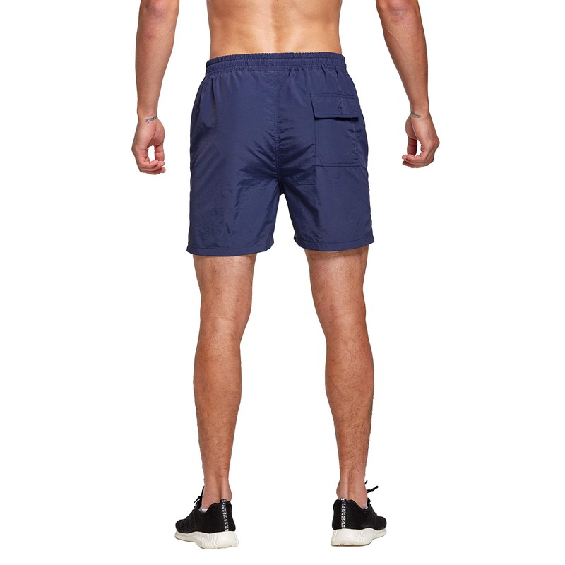 Tansozer Men's Swimming Trunks with Mesh - dark blue, size: