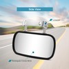 BOOLEE Convex Mirror Stainless Steel Rectangular U-Bracket for Cars Trucks