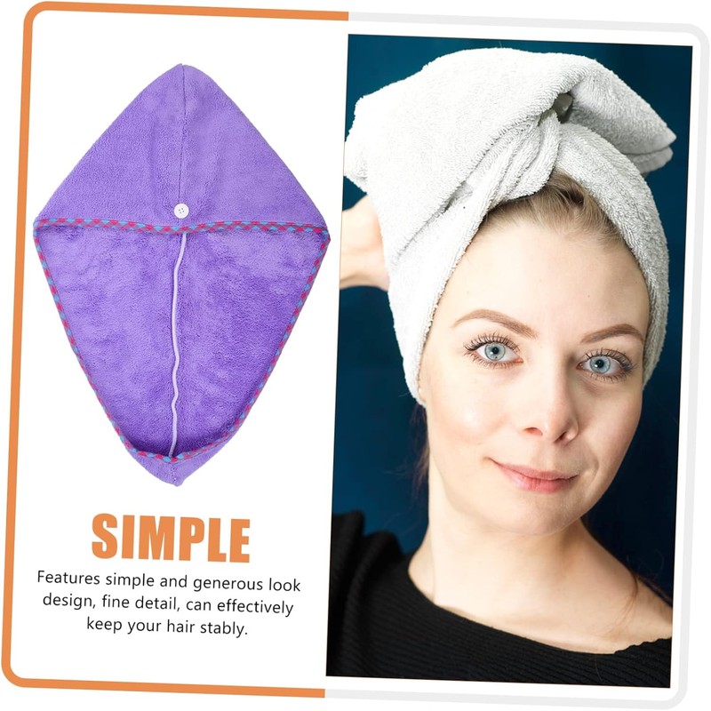 2 Piezas Toalla de Secado Rápido para Cabello Turbante de