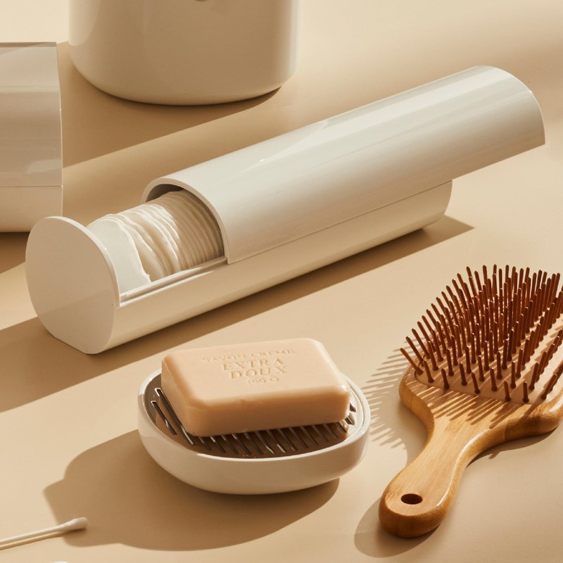 Alessi Birillo Cotton Pad Dispenser, White