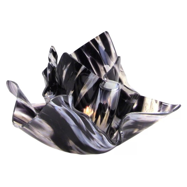 Vase Candle Black White on Clear Candle Vase Dish Set