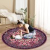 Knsbk Large Round Yoga Mat 4.6’ x 3.5mm for Exercise