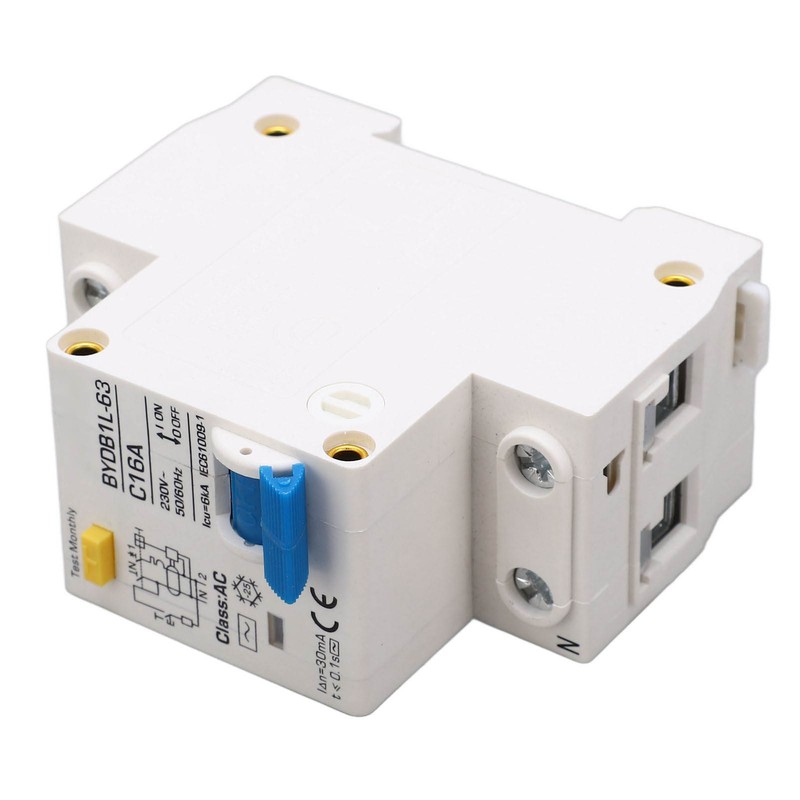 Circuit Breaker 1P+N AC 16A Residual Current Earth Leakage Protection