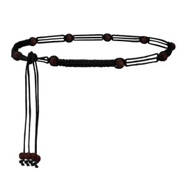 Skinny Black Tassel Belt for Women Girls Cowgirl Western Belts for Dresses Jeans Southwestern Long Rope Belt for Women Girls Gothic Vintage Beaded Waist Chain Braided Woven Belts for Skirts Jumpsuits