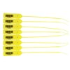 Yellow Pull-Tight Barcode Security Seals 8'', 100 Seals