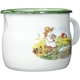 Krüger Milchtopf Gänsekind 14 cm, Emaille, mehrfarbig