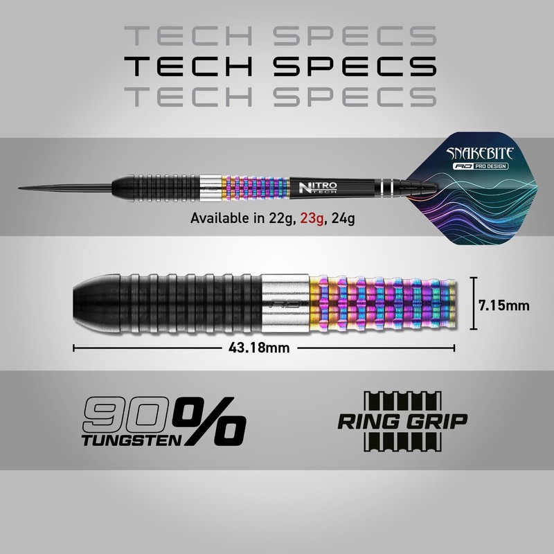 RED DRAGON Darts - Professional Player - Peter Wright Snakebite