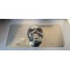 PILOT 3D Red Eyes Skull license plate Stainless Steel rust
