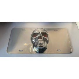 PILOT 3D Red Eyes Skull license plate Stainless Steel rust resistant sealed