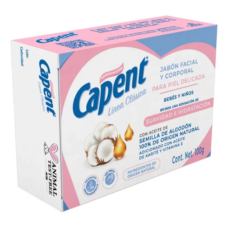 Capent. Jabón Corporal Para Bebés Y Niños, 100 G