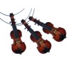 3 Pieces Christmas Tree Decorations Ornaments Xmas Fiddle Violin Wood