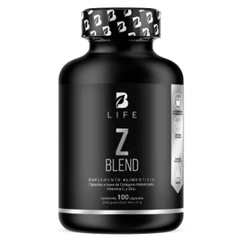 Zinc de 100 Cápsulas. Ingredientes naturales: Zinc, Colágeno y Vitamina C. Z Blend B Life.