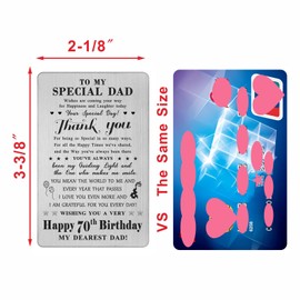 FALOGI Dad 70th Birthday Card, Happy 70th Birthday Card for Dad, Dad 70 Year Old Birthday Gifts Ideas from Daughter Son