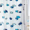 Spirella PEVA Shower Curtain Hugo Blue 180x200cm