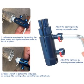 TORTOISE Broken Valve Thread Extractor Tool-Stripped Screw & Pipe Extractor Set, Faucet Removal Tool with Water Claw, Easy Out Screw Extractor Kit for Broken Tap, Bolt, Nipple, Allen Screw Remover
