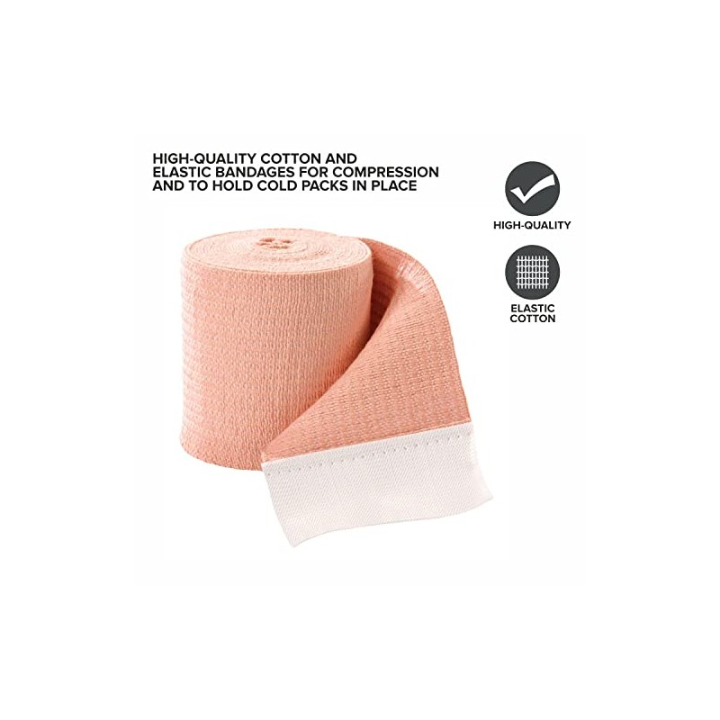 Mueller 2" x 5.3 ft Elastic Bandages, Cotton and Elastic,