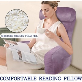 YDCEULARDOH Reading Pillow for Bed,arm Pillows for Adults,Bed Pillow for Sitting up,Reading & Bed Rest Pillows,tv Pillow,Gaming Pillow,Back Pillow for Couch or Floor