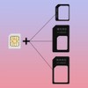 ZELHYEUU 4 in 1 Nano SIM Card Adapter, 5 Set