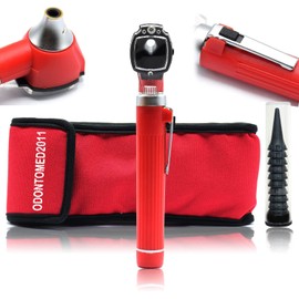 OdontoMed2011 - Mini Otoscope for Educational and Personal Use - Ideal for Medical and Nurse Students, Paramedics, EMT and Personal Use… (Red)