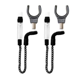 2 x Bobbins Bite Indicators 2 x Rod Rest Set Carp fishing Tackle for Bite Alarms (White)