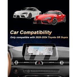 Screen Protector For 2020-2025 Toyota Supra GR A90, 8.8-Inch Navigation HD Tempered Glass Screen Protector For 2020-2025 Supra GR Accessories 9H Hardness Tempered Glass - HD Clear & Anti Fingerprints