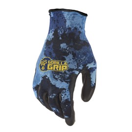 Gorilla Grip Work Gloves with Grip, All Purpose Gloves for Fishing, Outdoor Work, and Automotive Work | Color: Veil Aqueous | Size: X-Large