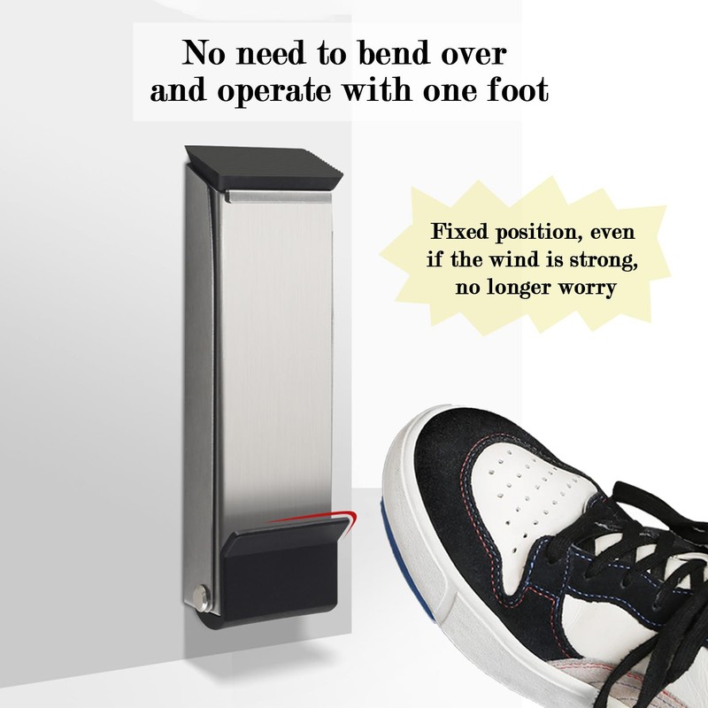 Door Stoppers,2 Door Stop with 2 Doors Slam Stopper,No Drilling