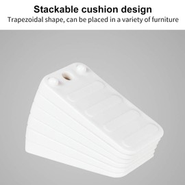 GeKLok Toilet Leveling Shims, 6pcs Stackable Furniture Pads Durable Toilet Leveling Shims Hardware Non Slip Hardware Stable Furniture Pads Stackable Tables (white)