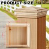 Geetery 2 Pcs 4 x 4 Wood Newel Post Cap