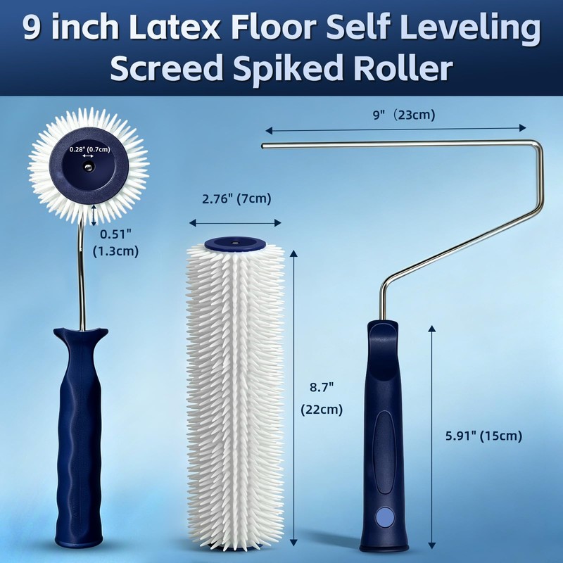 Nichiyo 9" Spiked Roller for Self-Leveling Concrete & Epoxy