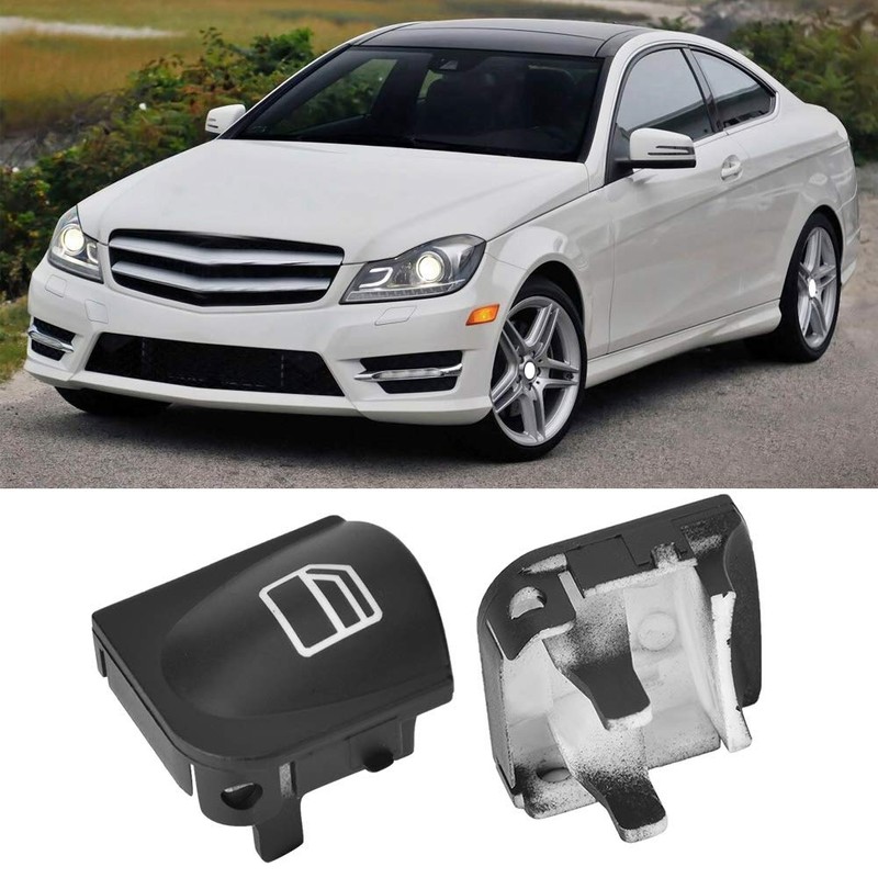 2 Pcs ABS Window Switch Button Cover Fit for W203