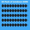 (50-Pack) KN95 Face Masks, Individually Wrapped, Premium Disposable Dust Mask,