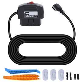 FRCVESNG OBD Power Cable for Dash Camera, OBD to Type C Dash Cam Hardwire Charger Cable 24H Parking Surveillance/Acc Mode 12-24V to 5V/3A with Low Voltage Protection for Dashcam, GPS or Radar-Red