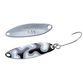 Shimano TR-A15R 001 Trout Spoon, Cardiff, Slim Swimmer, Camo Edition, 0.05 oz (1.5 g), Gray Camo