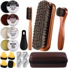 17Pcs Leather Shoe Polish Set Travel Boots Shine Care Kit