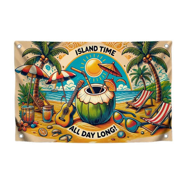 3x5 Feet Humorous Flag with 4 Brass Grommets - Island