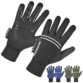 AFE Waterproof Winter Gloves Women Unisex – Thermal Windproof Touchscreen Cycling Gloves with Anti-Slip Grip – Warm Outdoor Sports Gloves for Running, Hiking, Biking, Horse Riding (Black, Small)