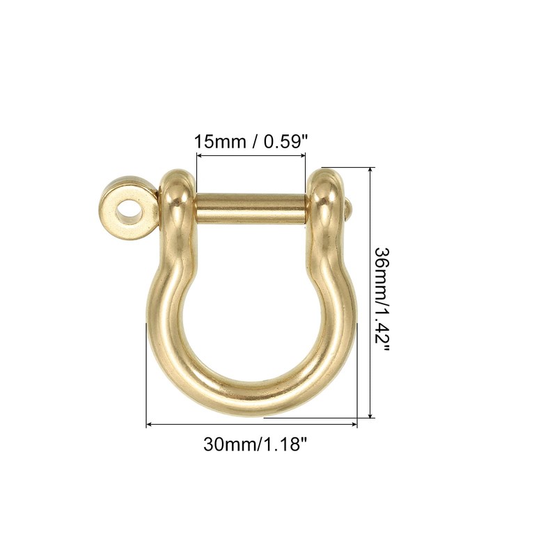 PATIKIL D-Ring Shackle, Pack of 4, 15 mm Inner Width,