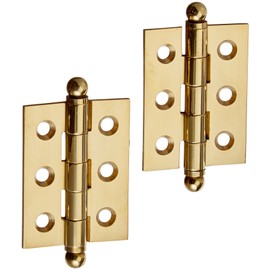 Deltana CH2015U3-UNL Solid Brass 2-Inch x 1-1/2-Inch Cabinet Hinge with Ball Tips