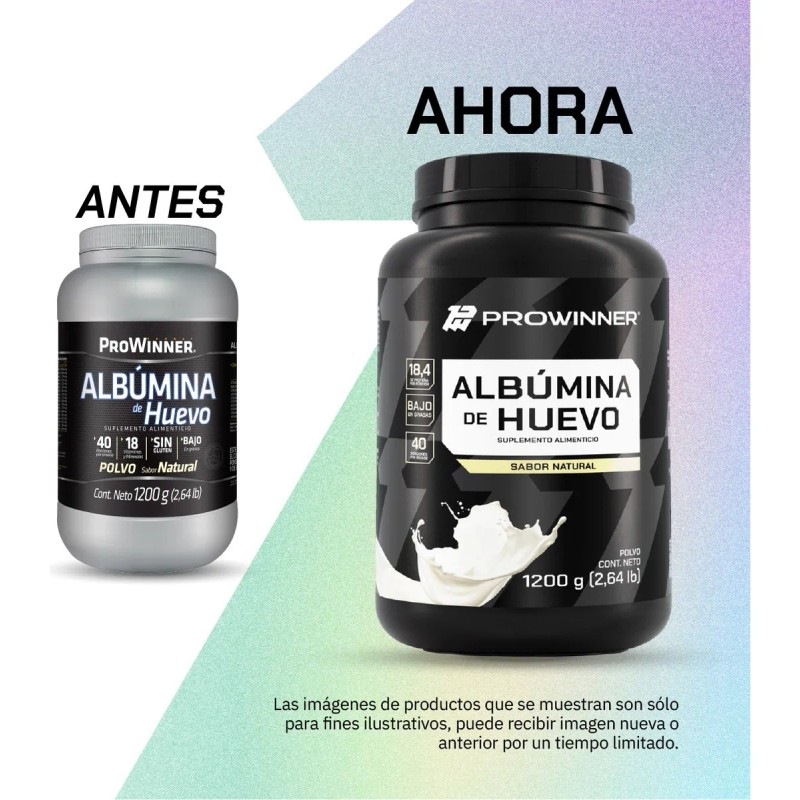 Suplemento Albumina De Huevo (1200 Gr) Prowinner Sabor Natural