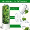 jioko 2 Pack Herb Keeper for Refrigerator, Clear BPA-Free Fresh